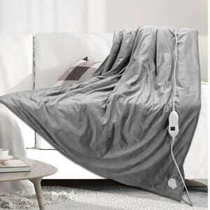 60"x 50" Electric Heated Throw Blanket With 9 Heating Levels & 3h/10h Auto Off